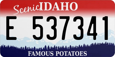 ID license plate E537341