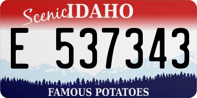 ID license plate E537343