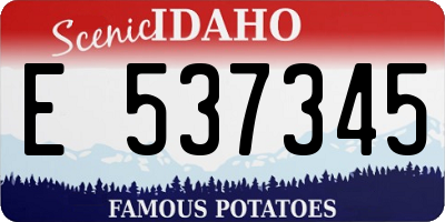 ID license plate E537345