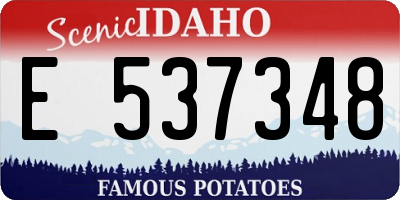 ID license plate E537348