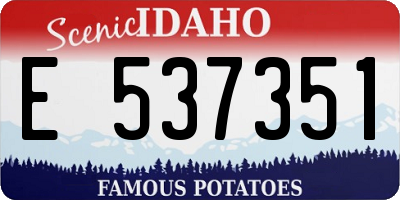 ID license plate E537351