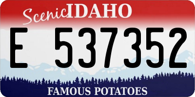 ID license plate E537352