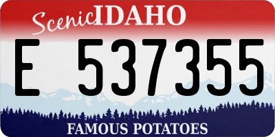 ID license plate E537355