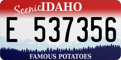 ID license plate E537356