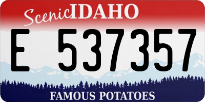 ID license plate E537357