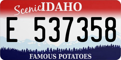 ID license plate E537358
