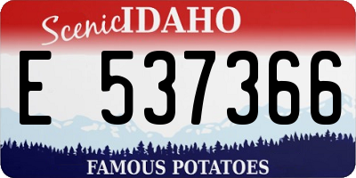 ID license plate E537366