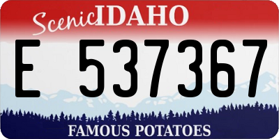 ID license plate E537367