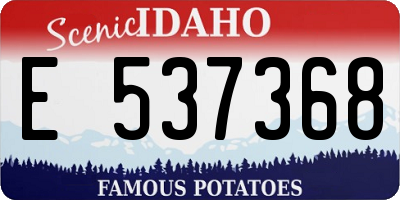 ID license plate E537368