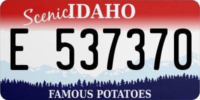 ID license plate E537370