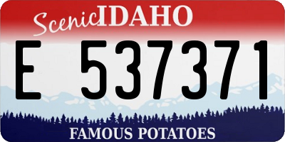 ID license plate E537371