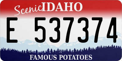 ID license plate E537374