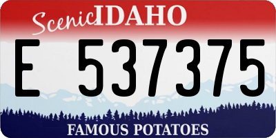 ID license plate E537375