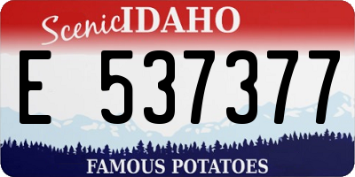 ID license plate E537377