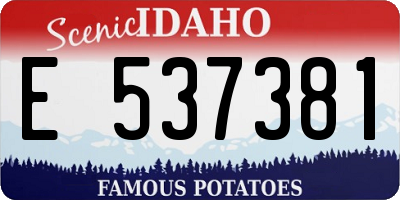 ID license plate E537381