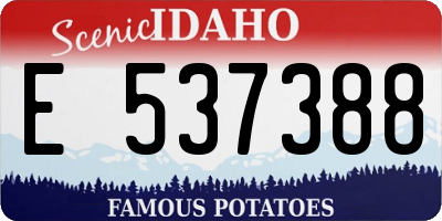 ID license plate E537388