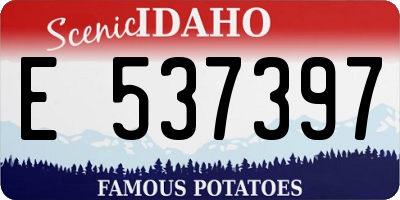 ID license plate E537397