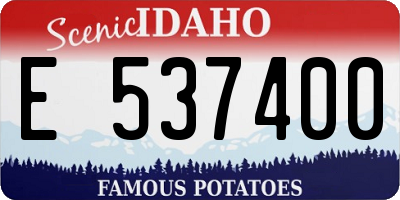 ID license plate E537400