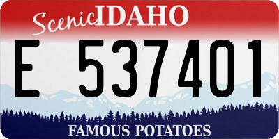 ID license plate E537401