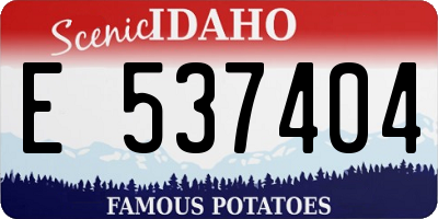ID license plate E537404