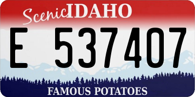 ID license plate E537407