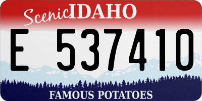 ID license plate E537410