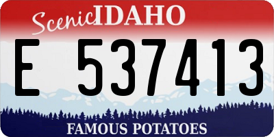 ID license plate E537413