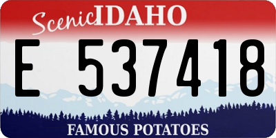 ID license plate E537418