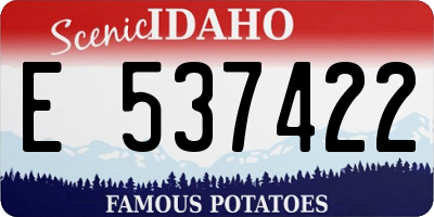 ID license plate E537422