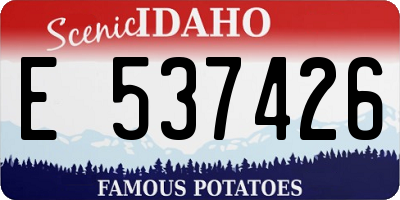ID license plate E537426