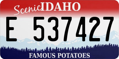 ID license plate E537427