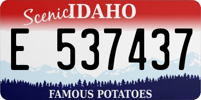 ID license plate E537437