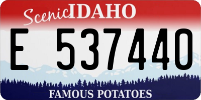 ID license plate E537440