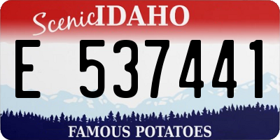 ID license plate E537441