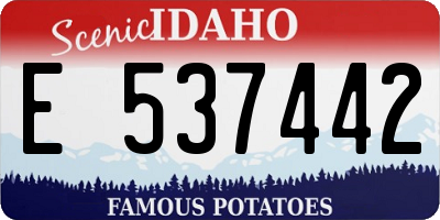 ID license plate E537442
