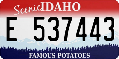 ID license plate E537443