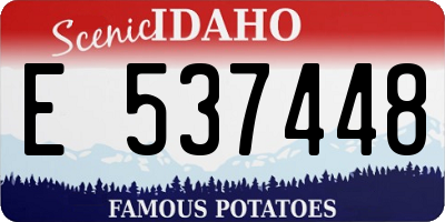 ID license plate E537448