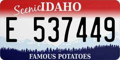 ID license plate E537449