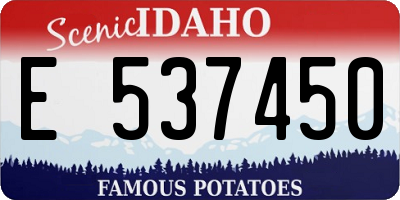 ID license plate E537450