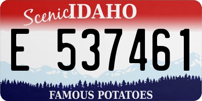 ID license plate E537461