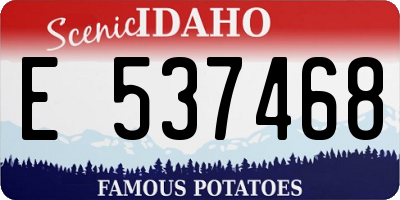 ID license plate E537468