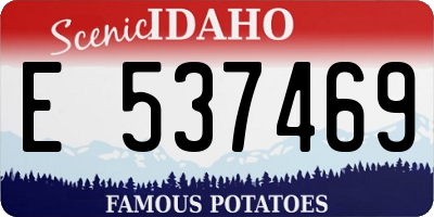 ID license plate E537469