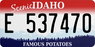 ID license plate E537470
