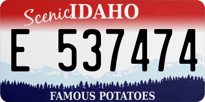 ID license plate E537474