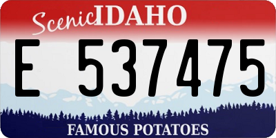 ID license plate E537475