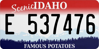 ID license plate E537476