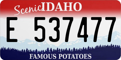 ID license plate E537477
