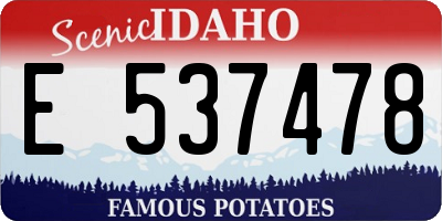ID license plate E537478