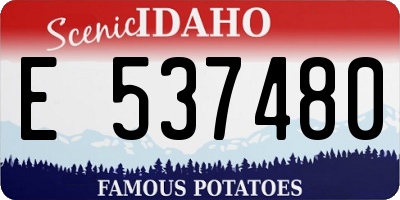 ID license plate E537480