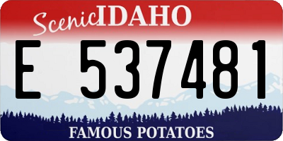 ID license plate E537481